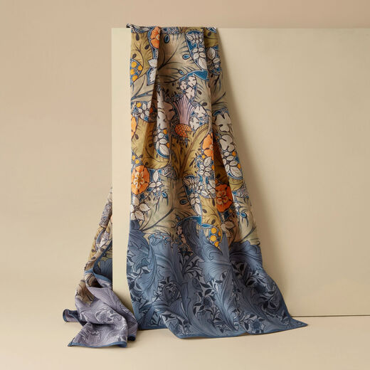 C.F.A. Voysey Thistles silk scarf