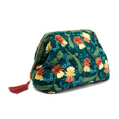 Art Nouveau teal velvet pouch