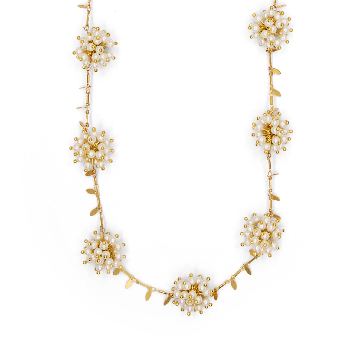 Faux pearl cluster necklace by Fotini Liami