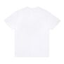 The back of a white relaxed-fit unisex t-shirt.