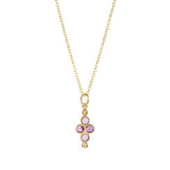 Amethyst flower pendant necklace by Turquoise Mountain