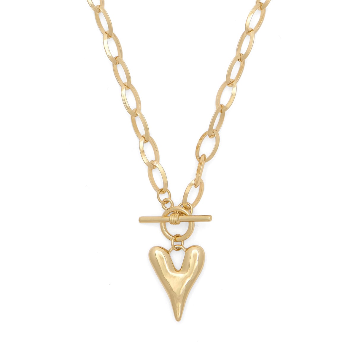 Chunky heart pendant necklace