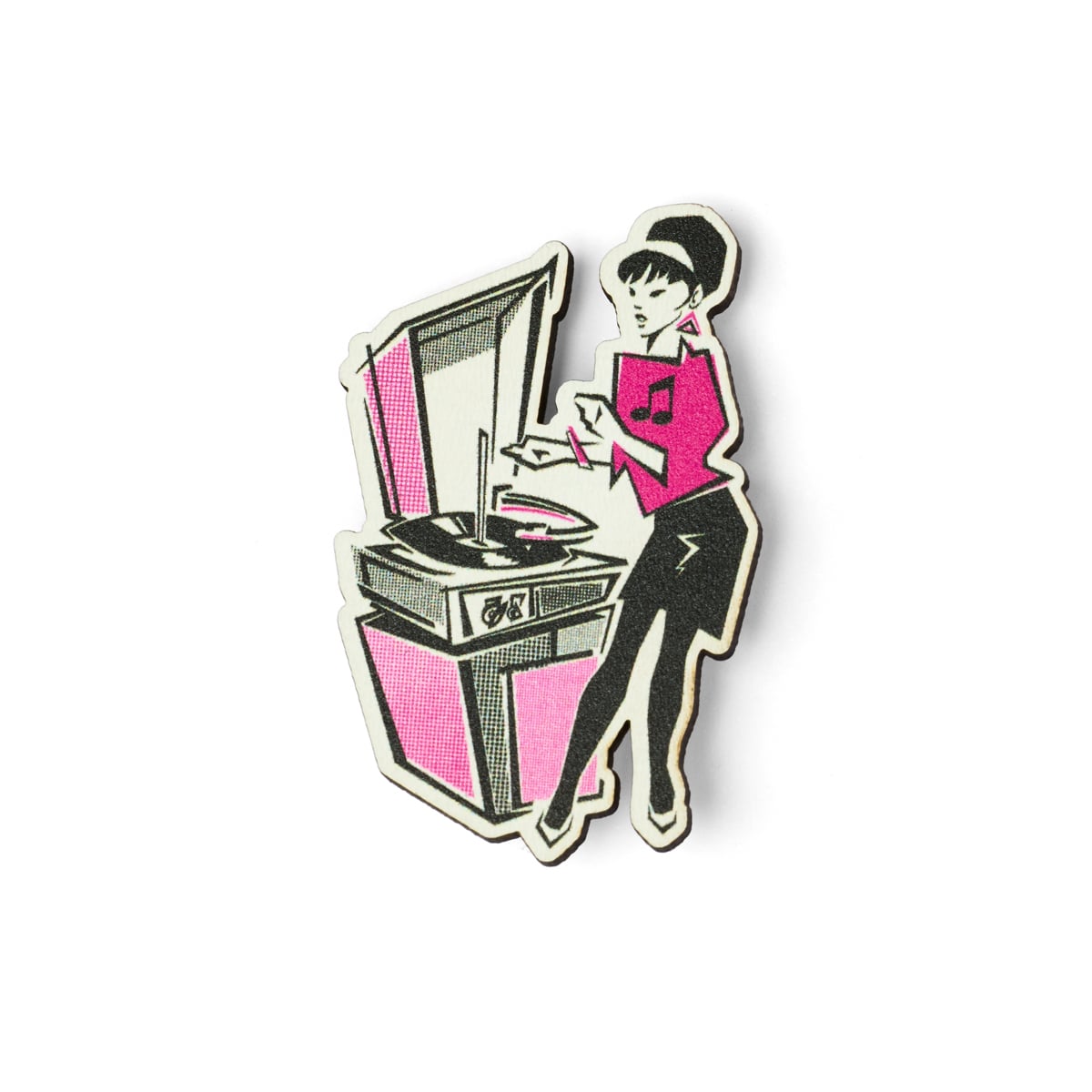 Beat Girl pin badge