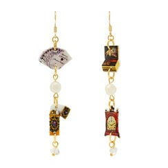 Abundance of Good Luck charm earrings by Pindex Studio
