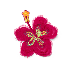 Hibiscus embroidered patch